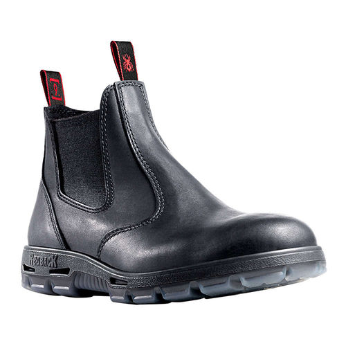 Redback Bobcat Elastic Sided Non-Safety Boot - Black Oil Kip