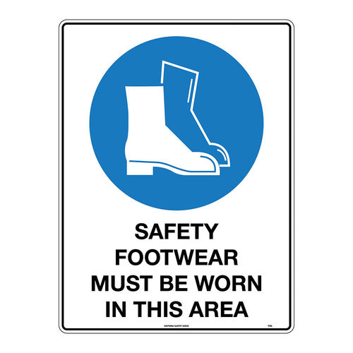 600x450mm -  Safety Footwear Must be Worn