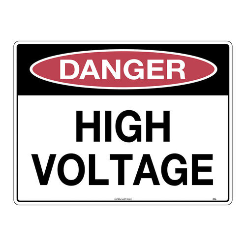 300x225mm - Metal - Danger High Voltage, EA