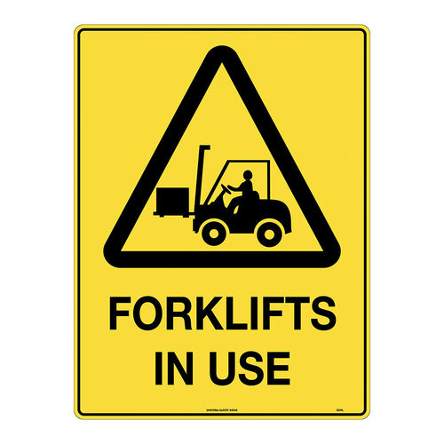 600x450mm - Metal - Caution Forklifts in Use, EA