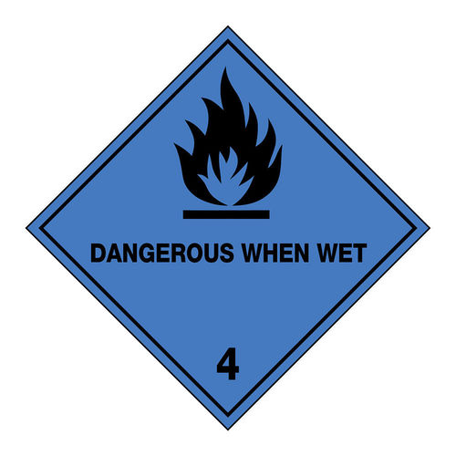 270x270mm - Poly - Dangerous When Wet 4, EA