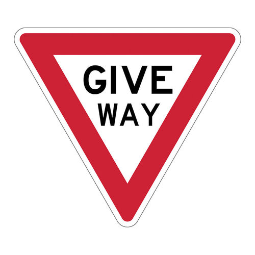 GIVE WAY, ALUMINIUM, 750mm triangle class 1, EA