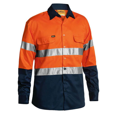 BISLEY C/DRILL D/N L/SLVE SHIRT,