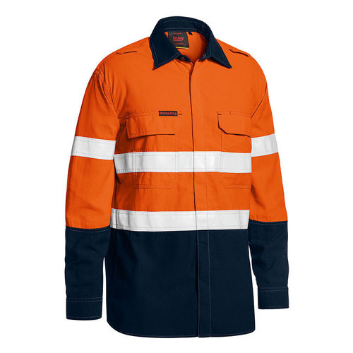 BISLEY TENCATE TECASAFE PLUS TAPED TWO TONE HI VIS FR LIGHTWEIGHT VENTED SHIRT