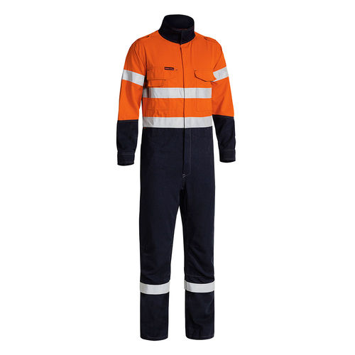 BISLEY TENCATE TECASAFE PLUS TAPED 2 TONE HI VIS FR ENGINEERED VENTED COVERALL