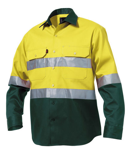 KINGGEE REFLECTIVE SPLICED DRILL SHIRT