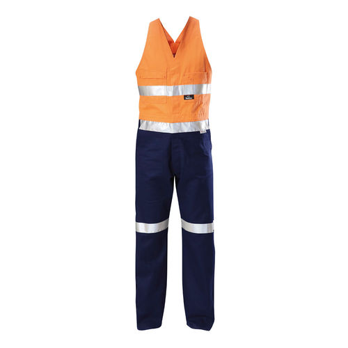 HARD YAKKA FOUNDATIONS TWO TONE COTTON DRILL ACTION BACK OVERALL
