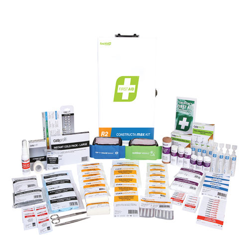 FAST AID CONSTRUCTA MAX KIT WITH METAL WALL MOUNT
