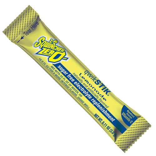Sqwincher Qwik Stik Sugar Free Hydration Pre-Mix Powder - Lemonade (50 Pack)