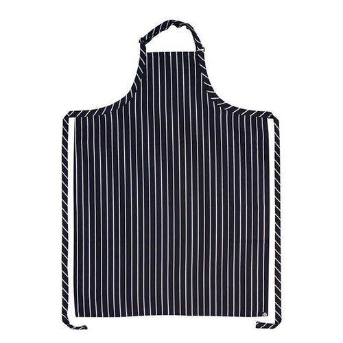 CHEFWORKS LARGE NAVY/WHITE STRIPE BIB APRON