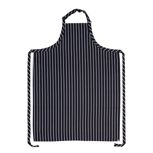 CHEFWORKS LARGE NAVY/WHITE STRIPE BIB APRON