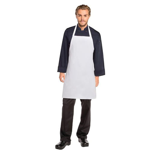 CHEFWORKS BIB APRON NO POCKET - WHITE