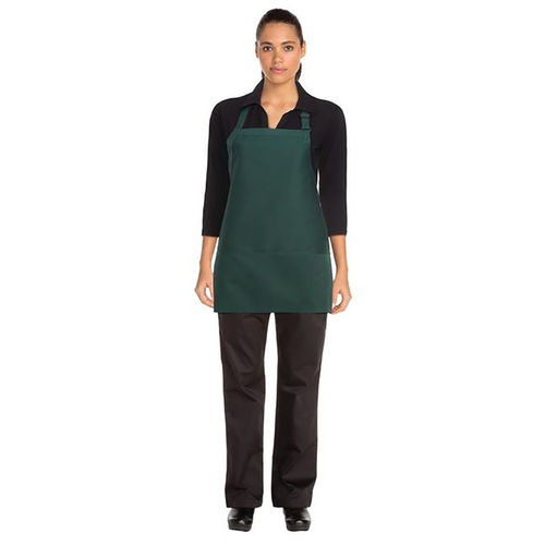 CHEFWORKS THREE POCKET BIB APRON - GREEN