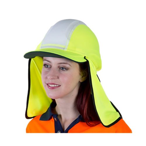 Vision Safe Gobi Over Hat with Flap - Yellow