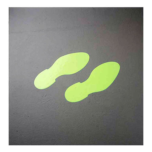 BRADY GLOW IN THE DARK FOOTPRINTS - LEFT FOOT