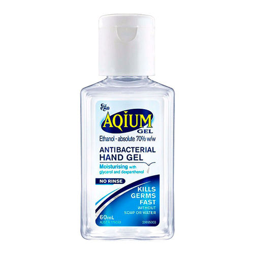 AQIUM SANITISER GEL 60ml BOTTLE, 11355, EACH