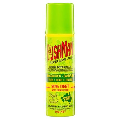 Bushman Plus (BP50A) Aerosol Insect Repellent + Sunscreen 50g 20% DEET
