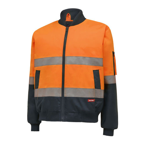 YAKKA HI VIS 2TONE BOMBER JKT WITH HOOP TAPE