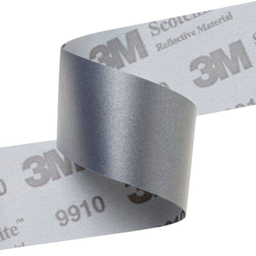 3M 50mm SILVER REFL, INDUSTRIAL WASH,TAPE 9910, SEW-ON, PURCHASE PER METRE