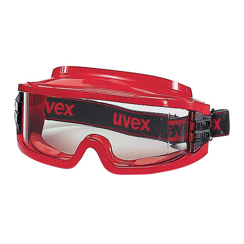 UVEX ULTRAVISION CLEAR ANTIFOG GAS TIGHT, RED GOGGLES