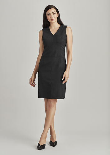 BizCorp WOMENS SLEEVELESS V NECK DRESS