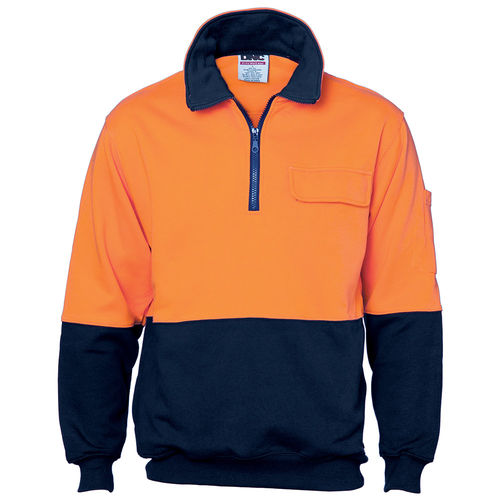 DNC HI-VIS COT/FLEECE 1/2 ZIP, DAY