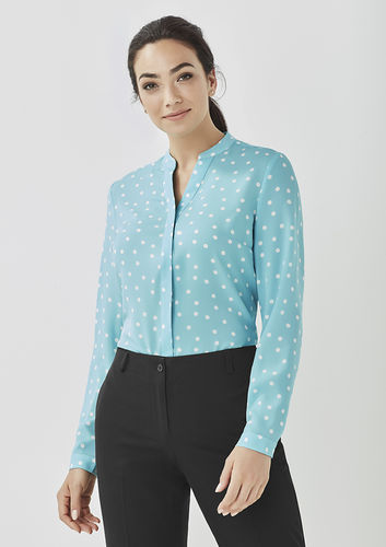 BizCorp WOMENS JULIETTE SPOT LS BLOUSE