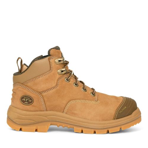 OLIVER AT55 130mm NUBUCK ZIP-SIDE LU HIKER, SFTY, PU/RUBB BOOT,