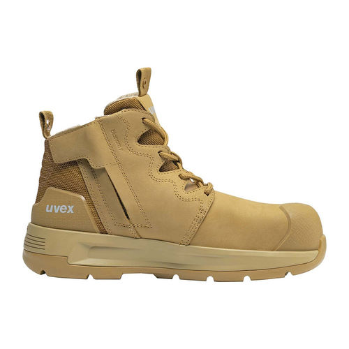 UVEX 2 xflow TAN, 135mm Zip-side SFTY boot