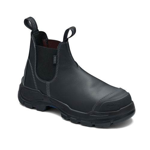 BLUNDSTONE #9001 ROTOFLEX WATER-RESISTANT PLATINUM LEATHER ELEASTIC SIDE SAFETY BOOT
