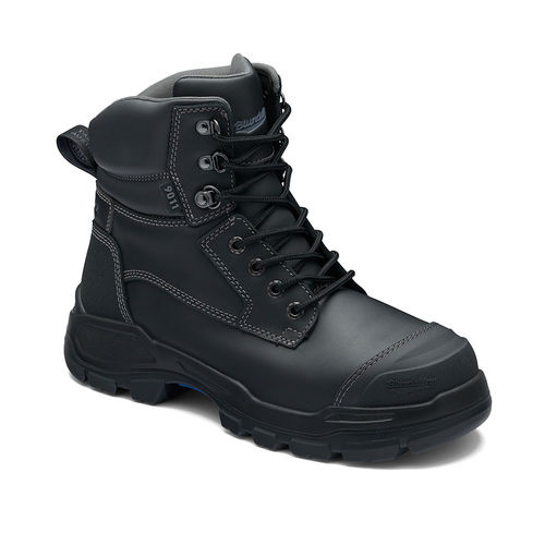 BLUNDSTONE #9011 ROTOFLEX WATER-RESISTANT PLATINUM LEATHER 150MM LACE UP SAFETY BOOT