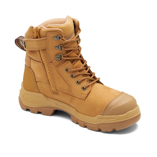 BLUNDSTONE #9060 ROTOFLEX WATER-RESISTANT NUBUCK 150MM ZIP SIDED SAFETY BOOT