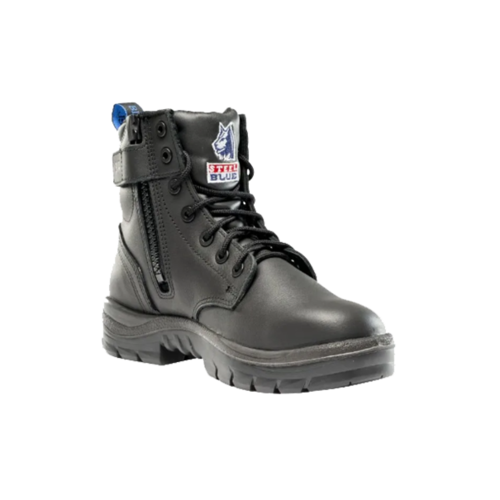 S/BLUE ARGYLE ZIP EH SCUFF BOOT,