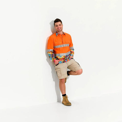 TRADE MUTT MEN'S FRACTAL HI-VIS WORKSHIRT (20634) - AWW