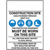 1200x900mm - Poly - Construction Site Safety Requirements (Blank Logo)