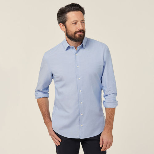 NNT MENS COTTON CHAMBRAY COTTON LONG SLEEVE SHIRT