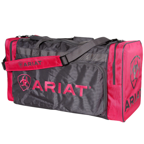 ARIAT UNISEX GEAR BAG CHARCOAL/PINK, EA