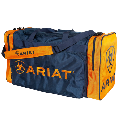 ARIAT UNISEX GEAR BAG ORANGE/NAVY, EA