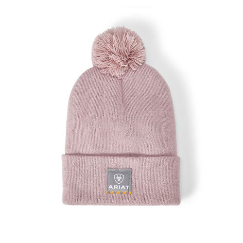 ARIAT Womens Rebar POM Beanie  - Light Orchid