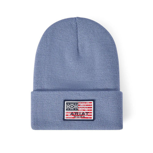 ARIAT Wns Rebar SouthWest Flag Patch Beanie - Washed Denim