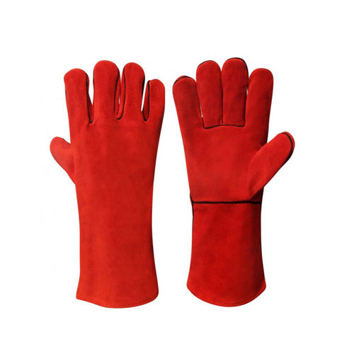 RED WELDER GAUNTLET, 16 Inch, ONE SIZE, PR