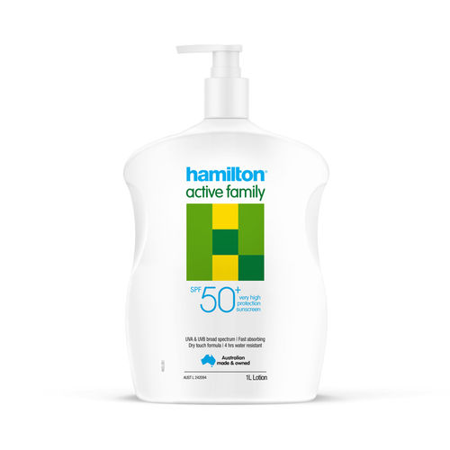 Hamilton Active Family Sunscreen SPF50+ 1L Pump (7230)
