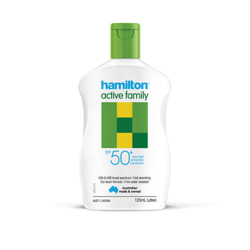 Hamilton Active Family Sunscreen SPF50+ 125ml Bottle (7228)