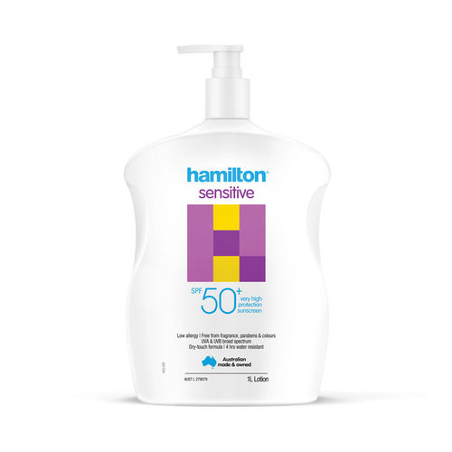 Hamilton Sensitive Skin Sunscreen SPF50+ 1L Pump (7250)