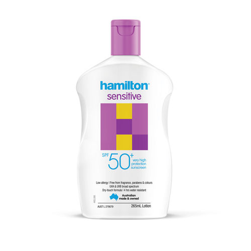 Hamilton Sensitive Skin Sunscreen SPF50+ 265ml Bottle (7242)