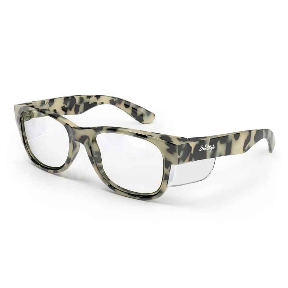 SafeStyle Classics Milky Torts Frame/Clear Safety Specs, PR