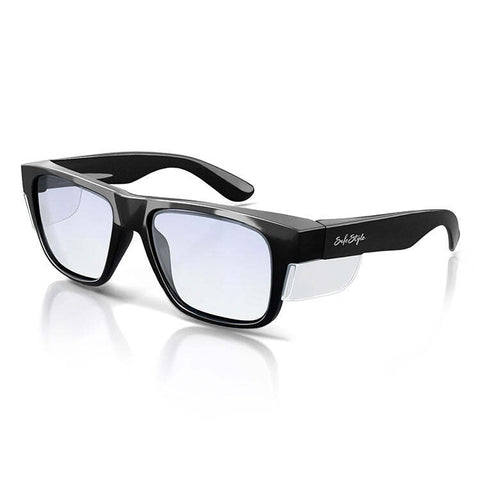 SafeStyle Fusions Black Frame/Blue Light Blocking Safety Specs, PR
