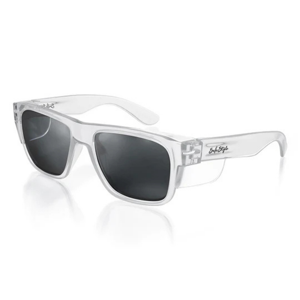 SafeStyle Fusions Clear Frame/Polarised Safety Specs, PR