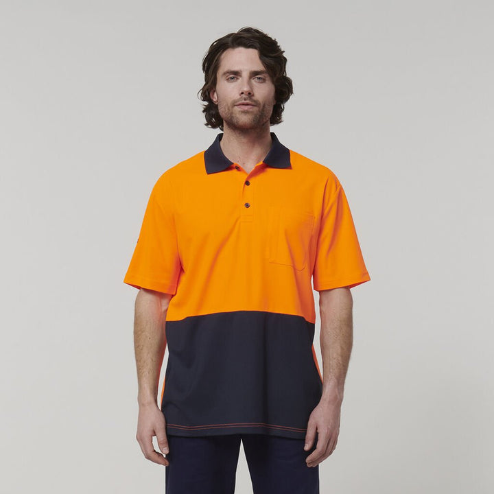 Hard Yakka Men's Short Sleeve Hi-Vis Polo   Y19616