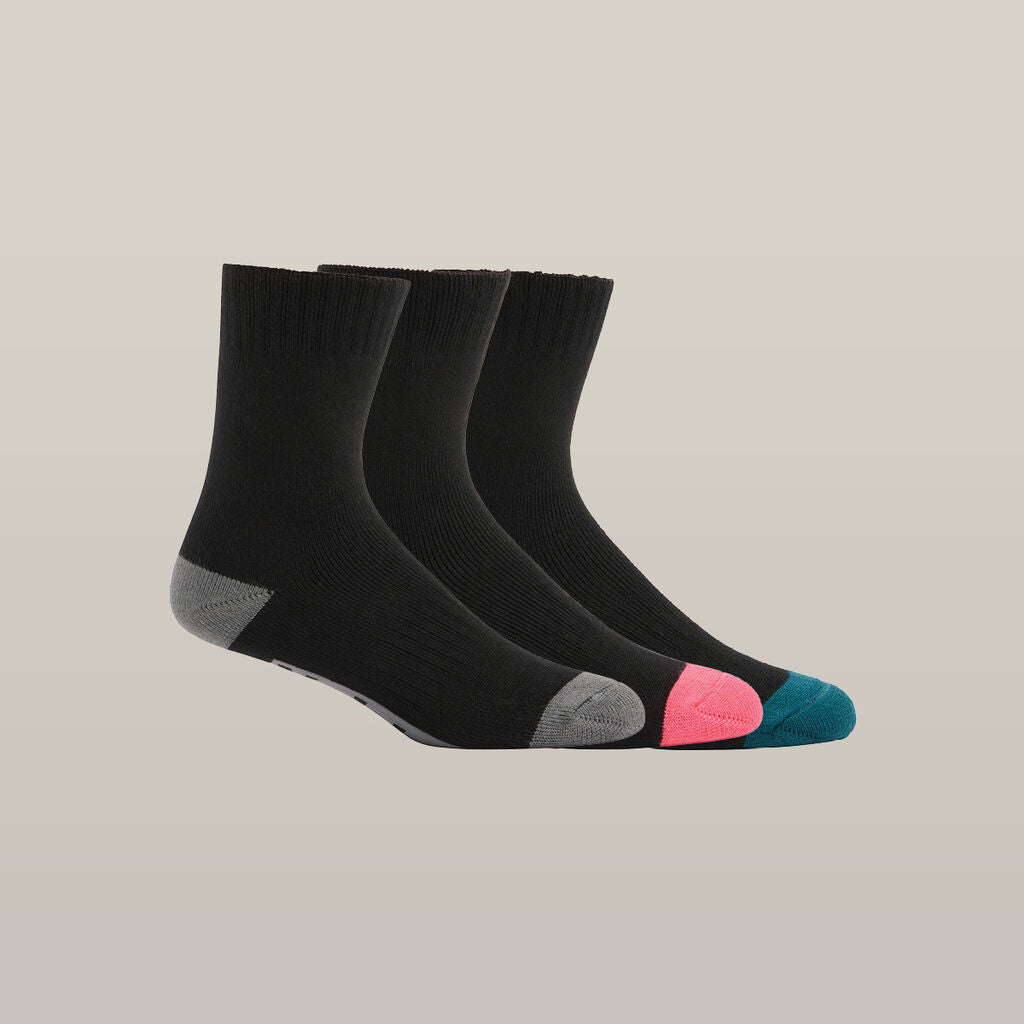 Hard Yakka  Women Bamboo Rich Padded Crew Socks  Multi ColourY20016